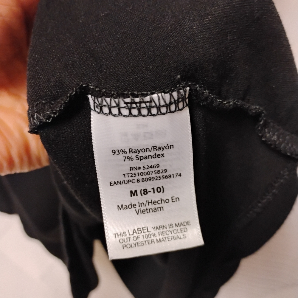 Time And Tru Women's Black Sleeveless V-Neck Tank Top Rayon Blend Size Medium 8 - Picture 8 of 9